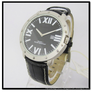 Chinese Factory Luxury Men Genuine Leather Quartz Watch